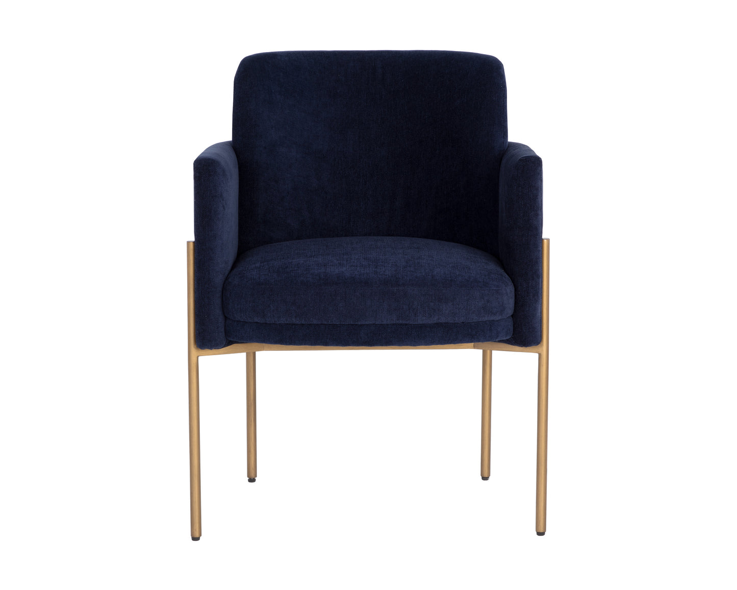 NAHLA RICHIE DINING ARMCHAIR - ANTIQUE BRASS - DANNY NAVY