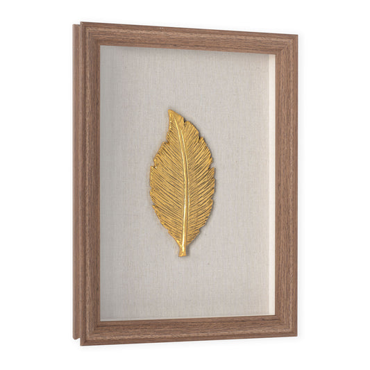 Golden Leaves II Shadow Box