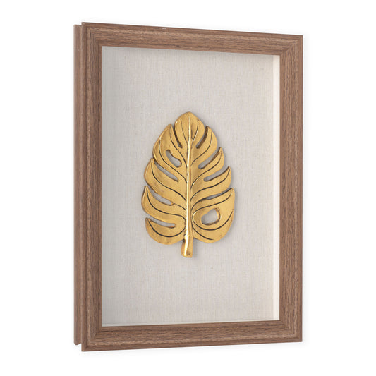 Golden Leaves III Shadow Box