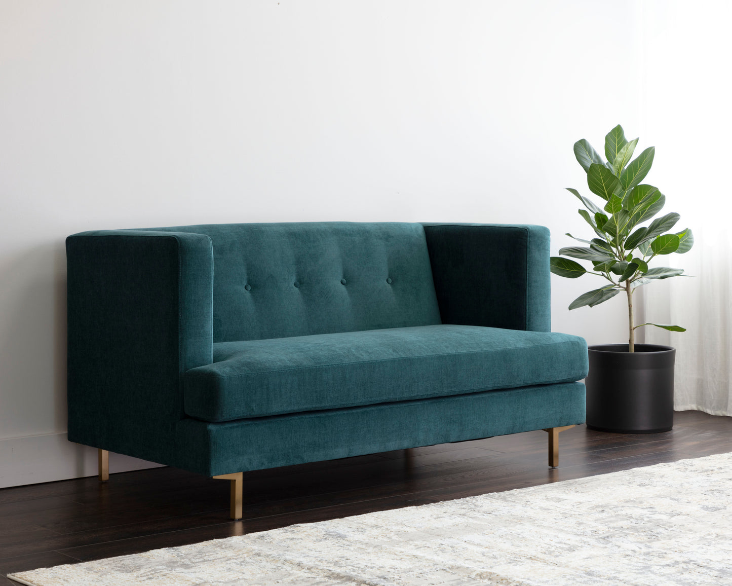 NAHLA SHERIDAN 2 SEATER SOFA - DANNY TEAL