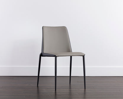 NAHLA RENEE STACKABLE DINING CHAIR - DILLON STRATUS / DILLON BLACK