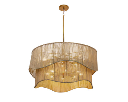 NAHLA RHINE CHANDELIER - NATURAL JUTE