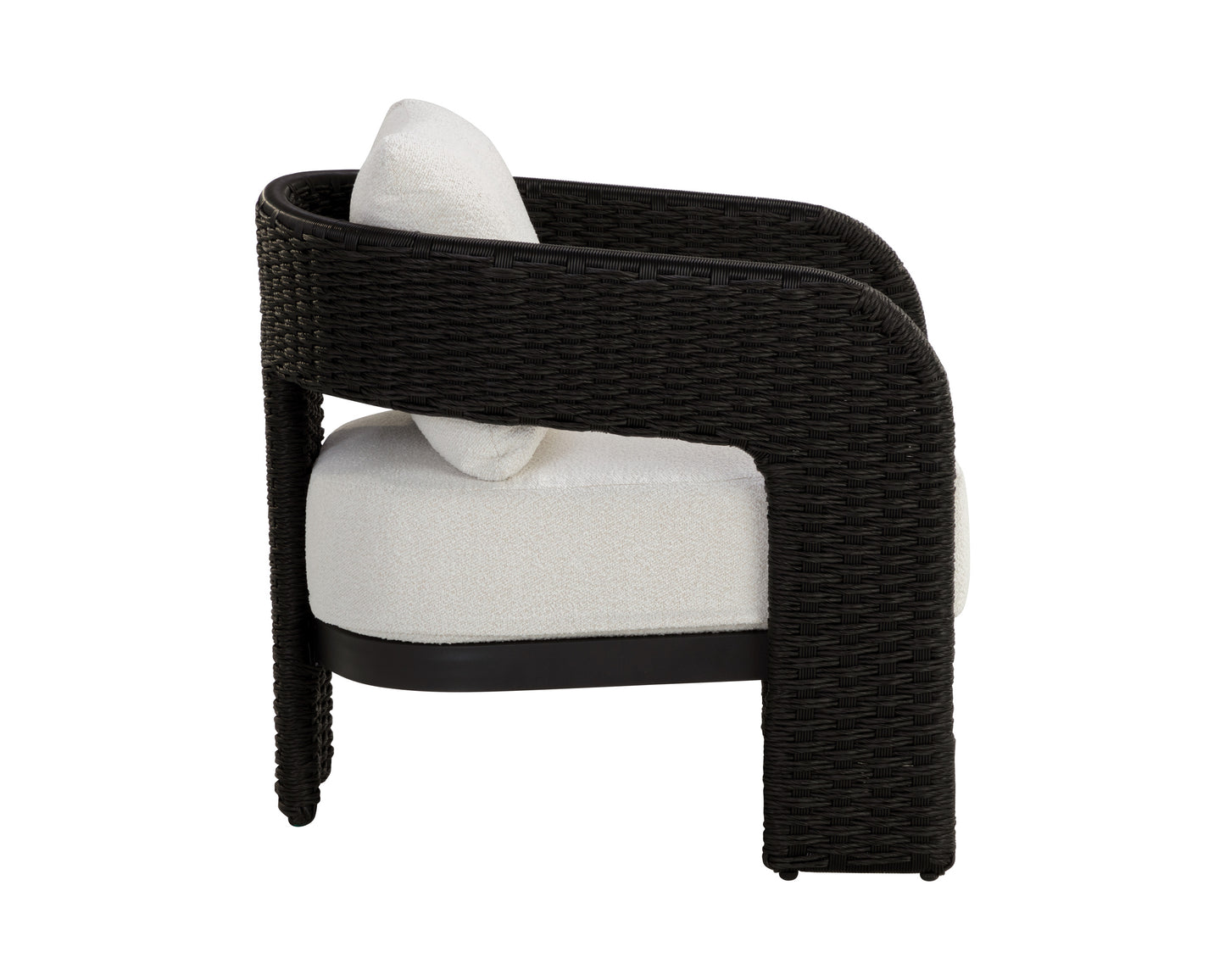 NAHLA PYLOS DINING ARMCHAIR - BLACK / LOUIS CREAM