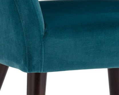 NAHLA ADELAIDE DINING ARMCHAIR - TIMELESS TEAL