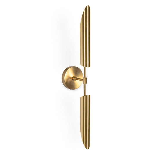 Ensley Brass Two Light Metal Wall Sconce