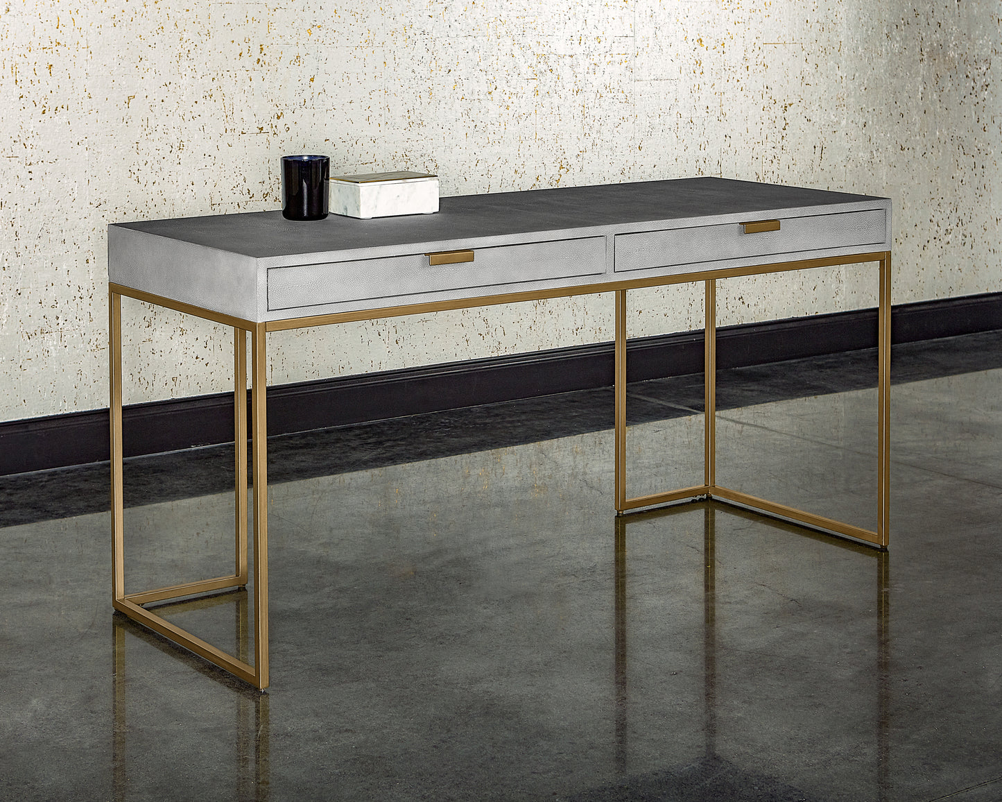 NAHLA JIRO DESK - GREY SHAGREEN