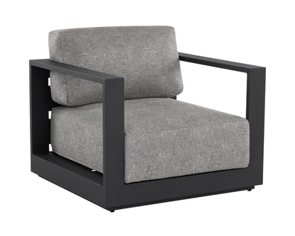 NAHLA TAVIRA ARMCHAIR - CHARCOAL - LANIKAI SALT AND PEPPER