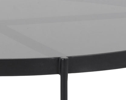 NAHLA WILLEM COFFEE TABLE - LARGE - SMOKED GLASS