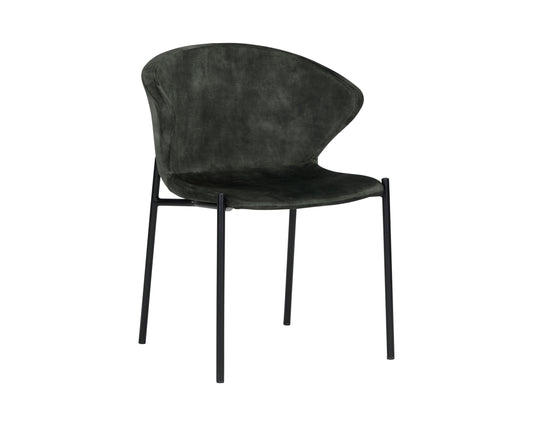 NAHLA ERIC DINING CHAIR - NONO DARK GREEN