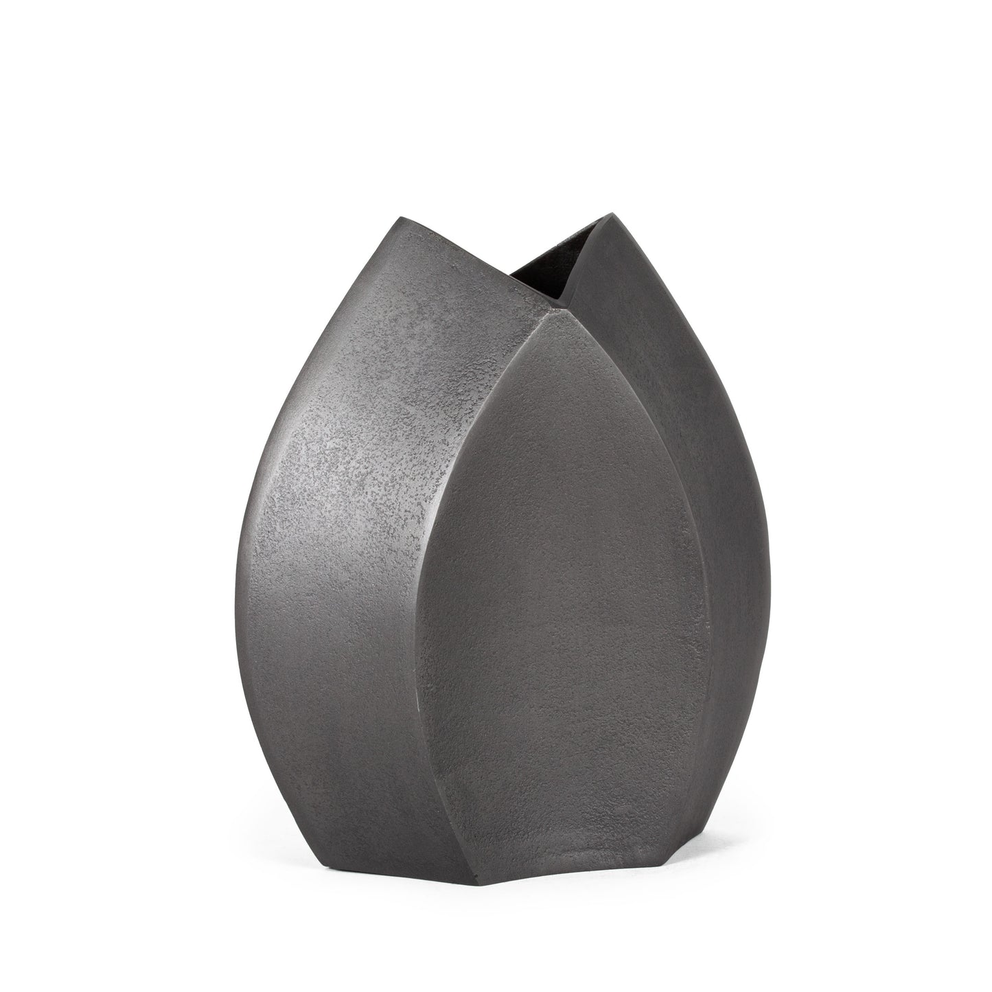 Aniya Decorative Metal Table Vase, Small Grey