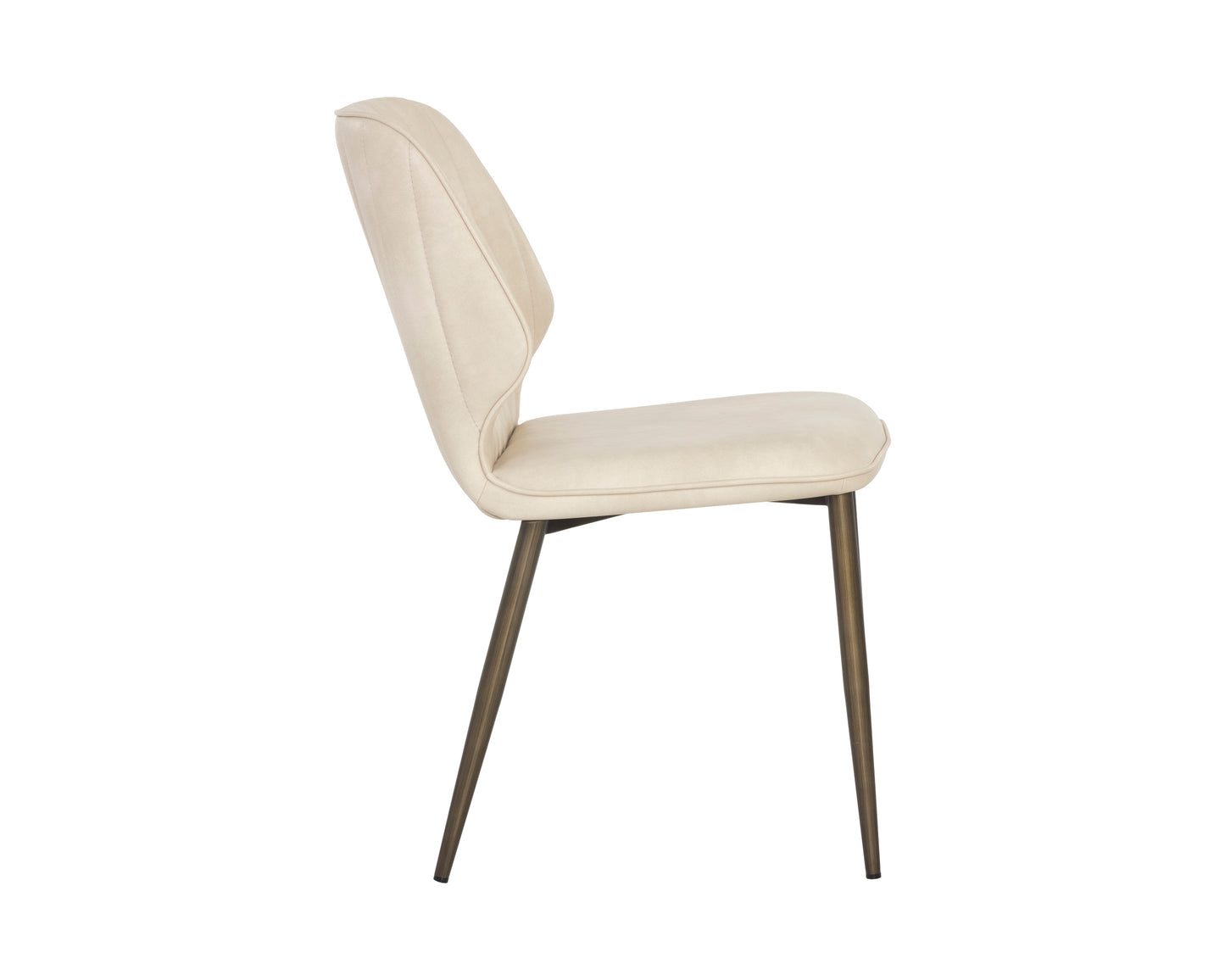 NAHLA CLINTON DINING CHAIR - BRONZE - BRAVO CREAM