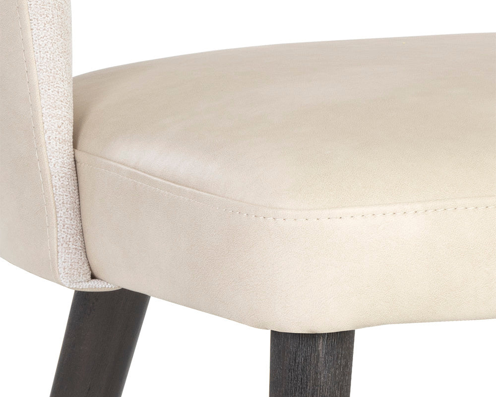 NAHLA MONAE DINING CHAIR - BRAVO CREAM / POLO CLUB MUSLIN