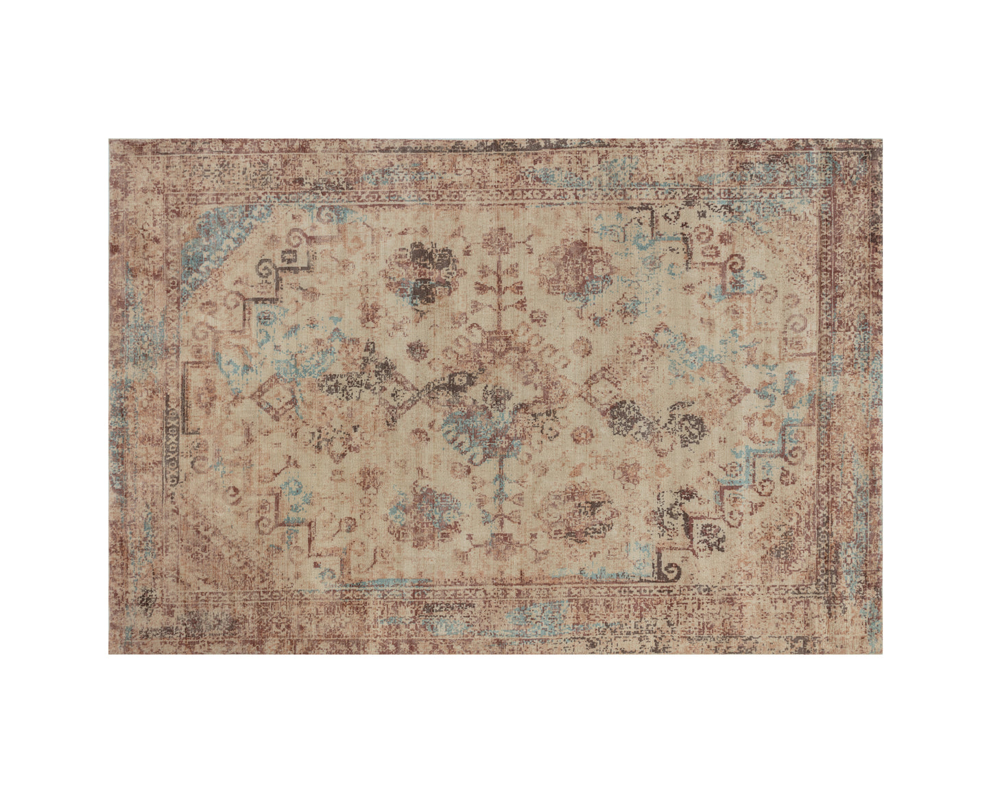 NAHLA ZAGORA LOOM-KNOTTED RUG - RUST - 6' X 9'