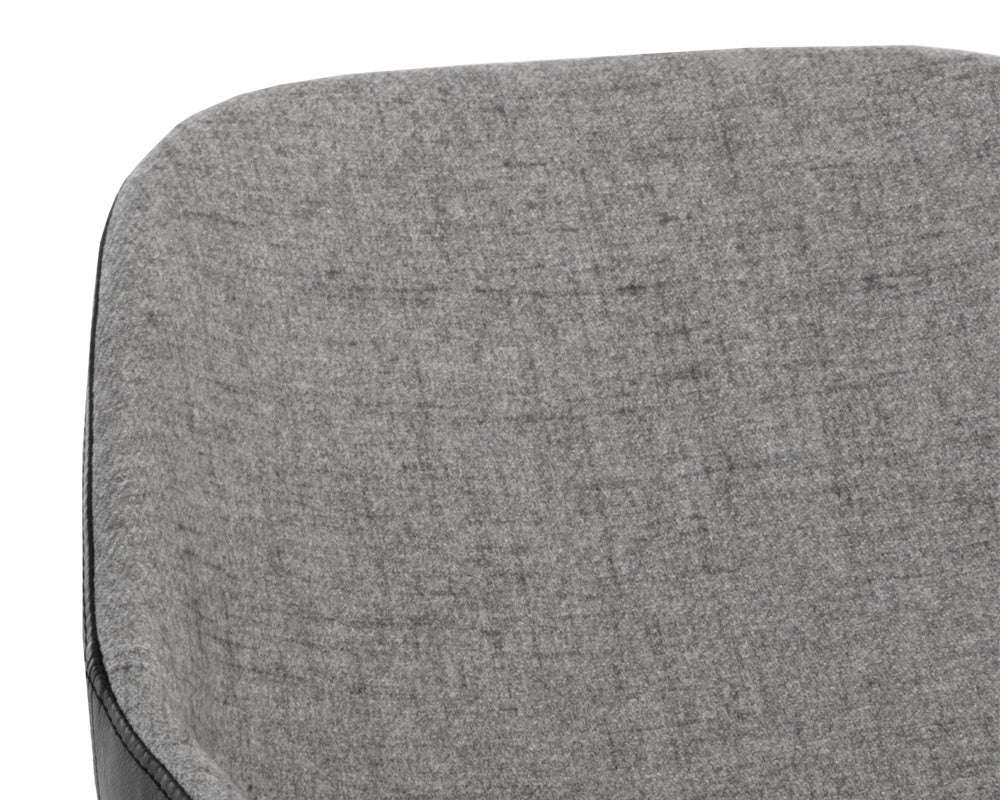 NAHLA MCCOY SWIVEL DINING CHAIR - NOVEMBER GREY / NIGHTFALL BLACK