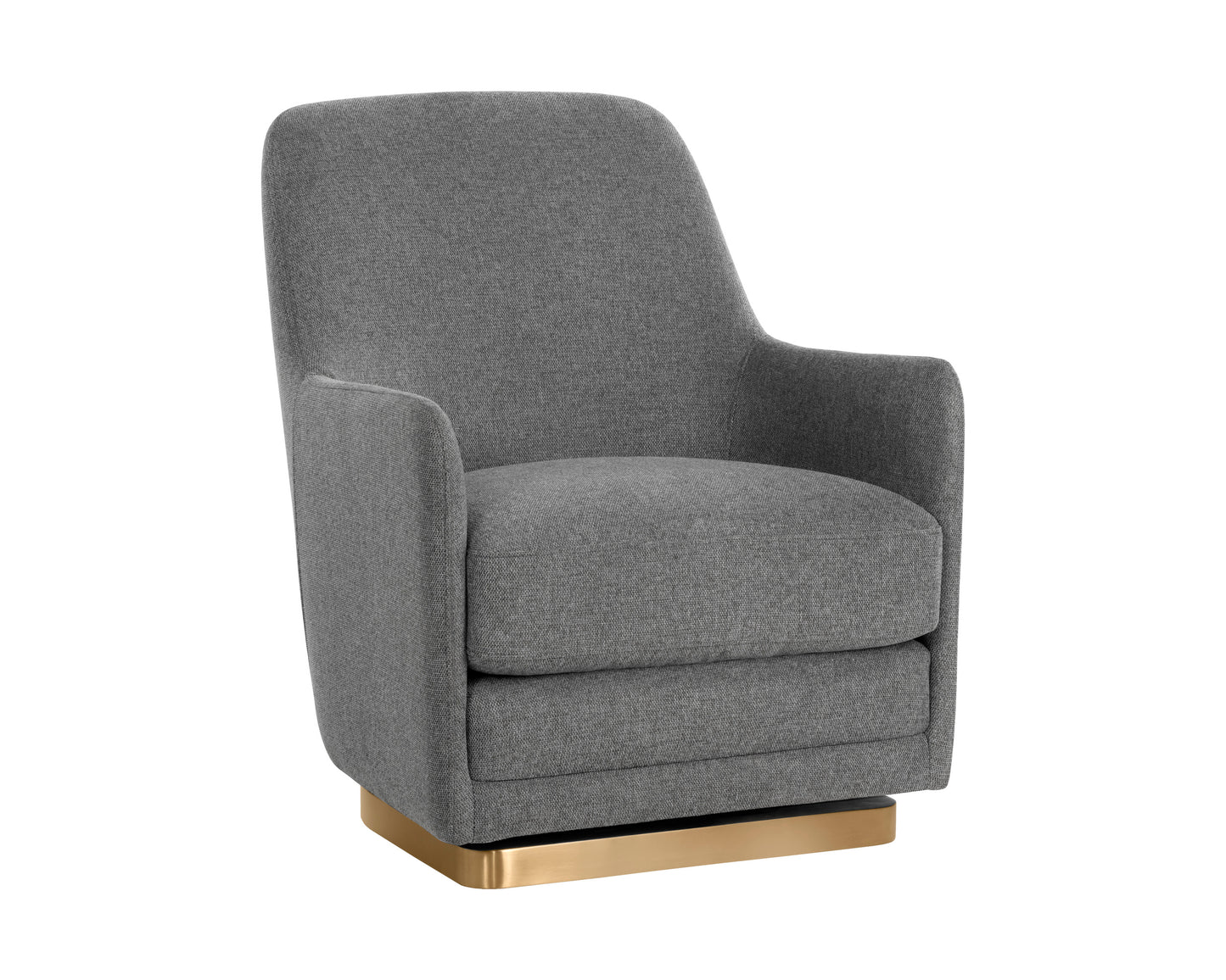 NAHLA MARCELA SWIVEL LOUNGE CHAIR - BELFAST KOALA GREY