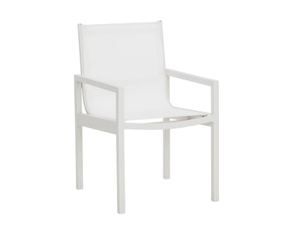 NAHLA MERANO DINING ARMCHAIR - WHITE