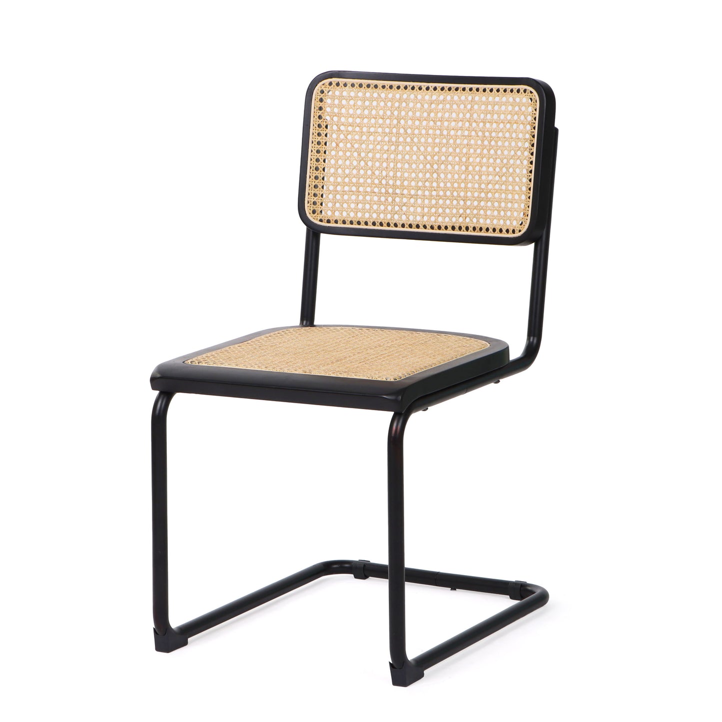 Arwan Black Cane Dining Side Chair, Set of 2