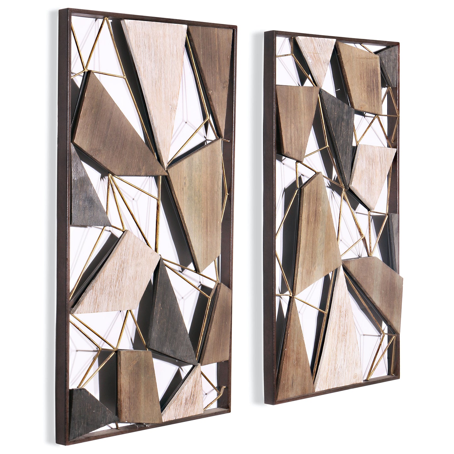 Lucian Metal and Wood Wall Décor Set of 2