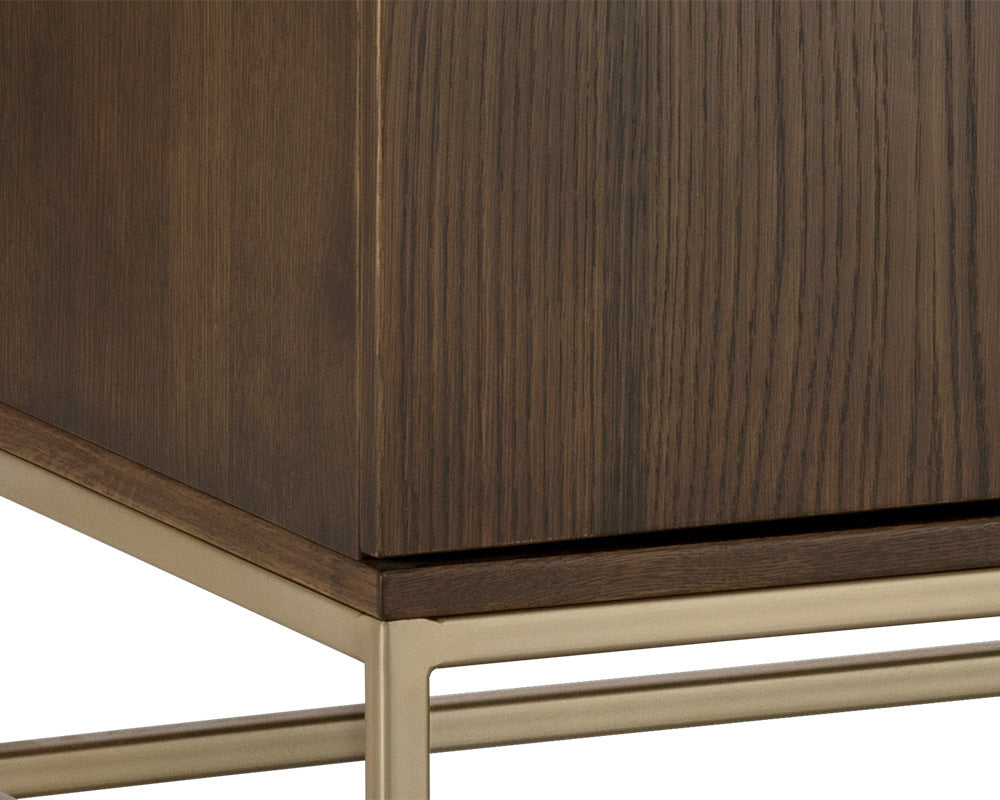 NAHLA REBEL SIDEBOARD - SMALL - GOLD - RAW UMBER