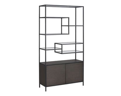 NAHLA STAMOS BOOKCASE - BLACK - CHARCOAL GREY