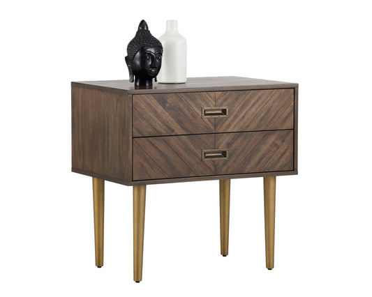 NAHLA GREYSON NIGHTSTAND - SMOKE ACACIA