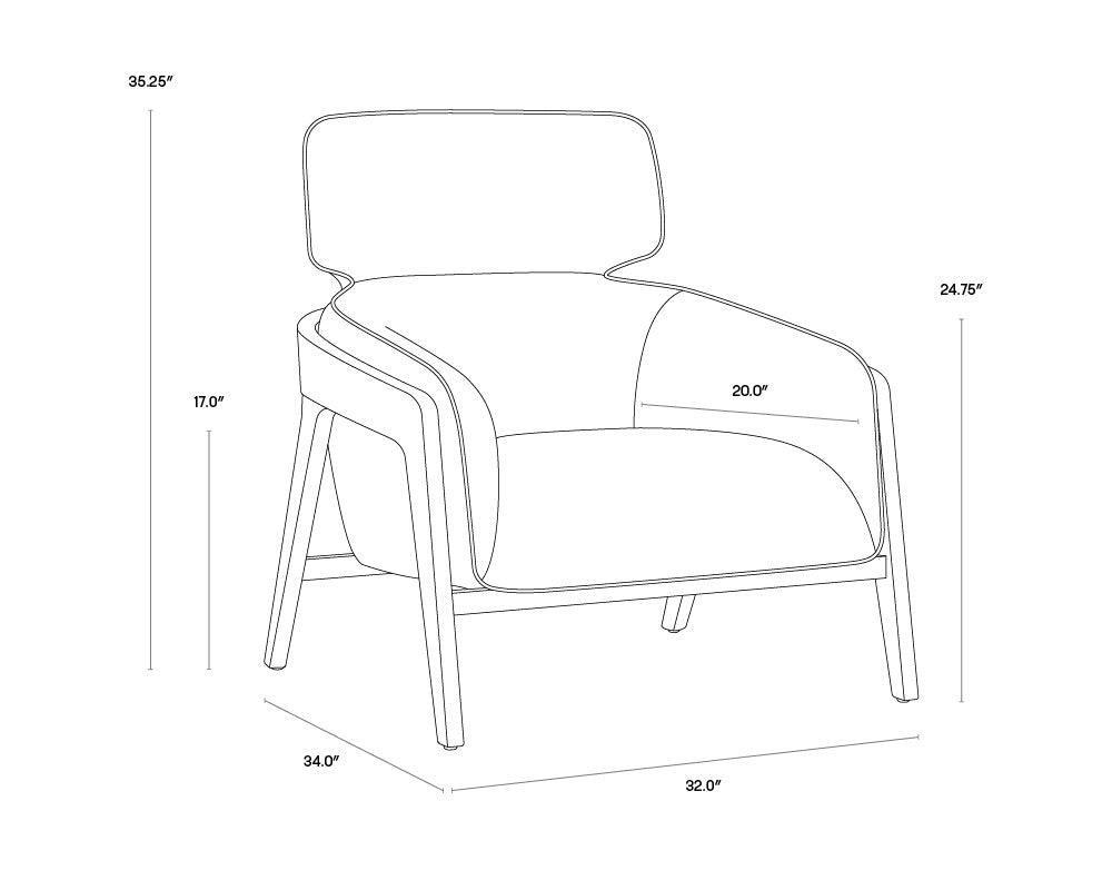 NAHLA MAXIMUS LOUNGE CHAIR - MOSS GREEN