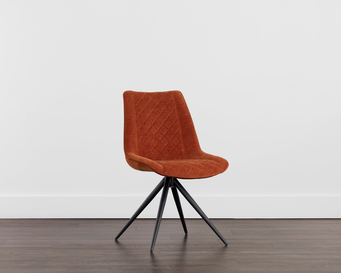 NAHLA FREYA SWIVEL DINING CHAIR - DANNY RUST