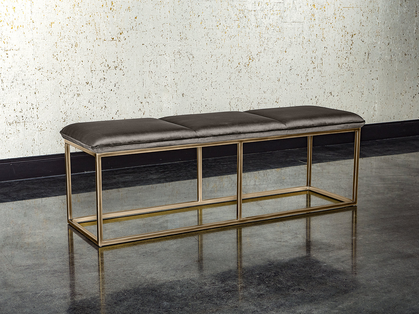 NAHLA ALLEY BENCH - RUSTIC BRONZE - PICCOLO PEBBLE