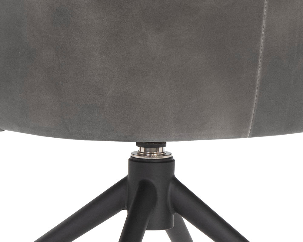 NAHLA BRETTA SWIVEL DINING CHAIR - OVERCAST GREY