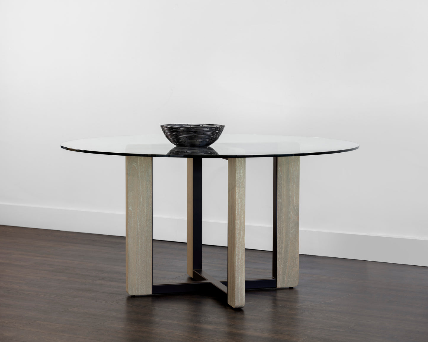 NAHLA REJANE DINING TABLE BASE - BLACK - TAUPE