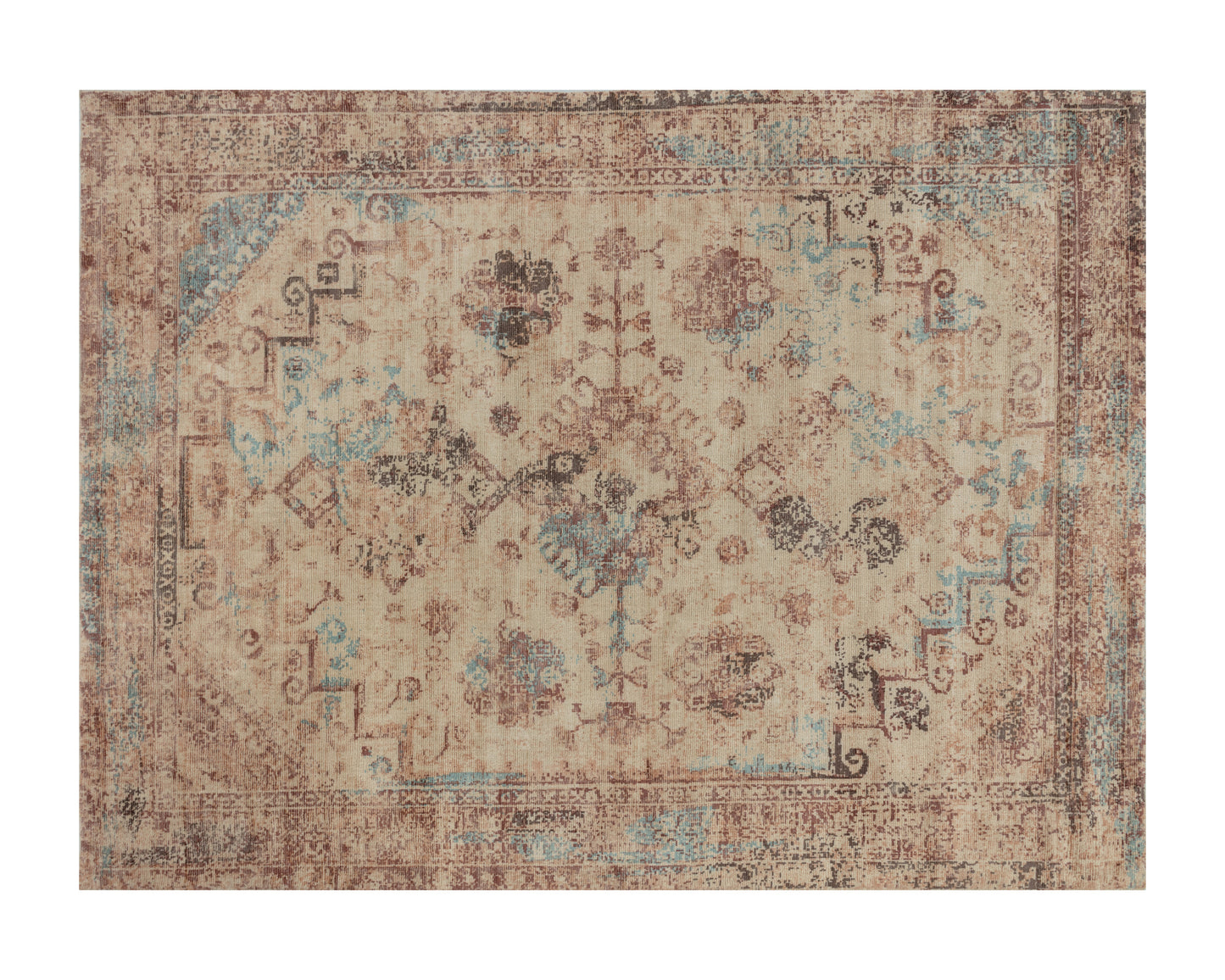 NAHLA ZAGORA LOOM-KNOTTED RUG - RUST - 9' X 12'