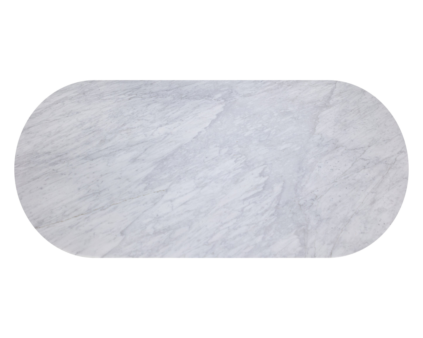 NAHLA PALOMA DINING TABLE - OVAL - WHITE MARBLE - 84"