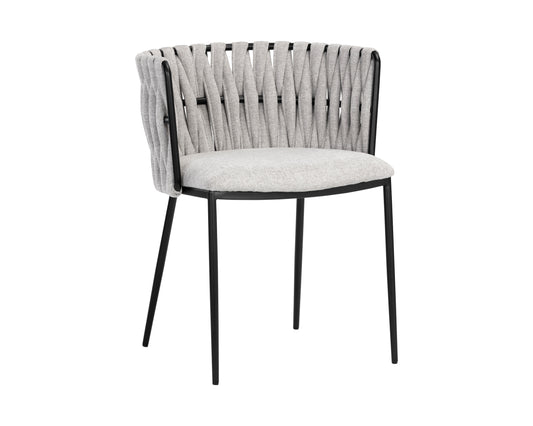 NAHLA SARAI DINING ARMCHAIR - BELFAST HEATHER GREY