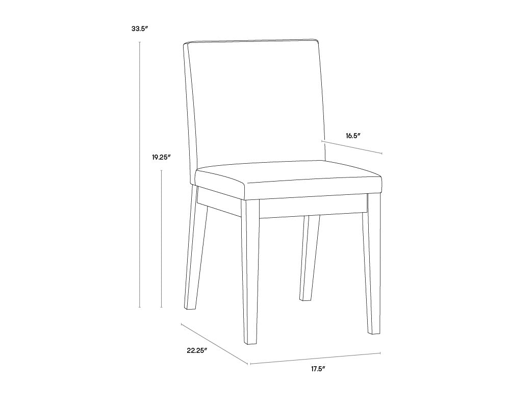 NAHLA BRANSON DINING CHAIR - WHITE