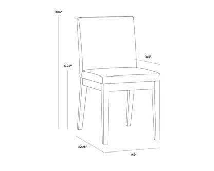 NAHLA BRANSON DINING CHAIR - WHITE