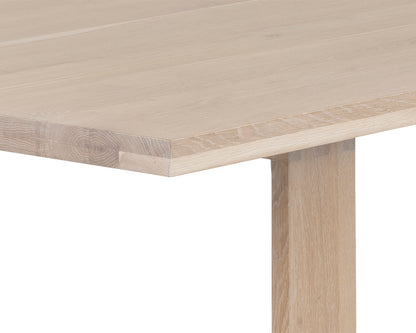 NAHLA THANUS DINING TABLE - LIGHT OAK - 94.5"