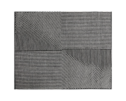 NAHLA SERENE HAND-WOVEN RUG - BLACK / WHITE - 8' X 10'