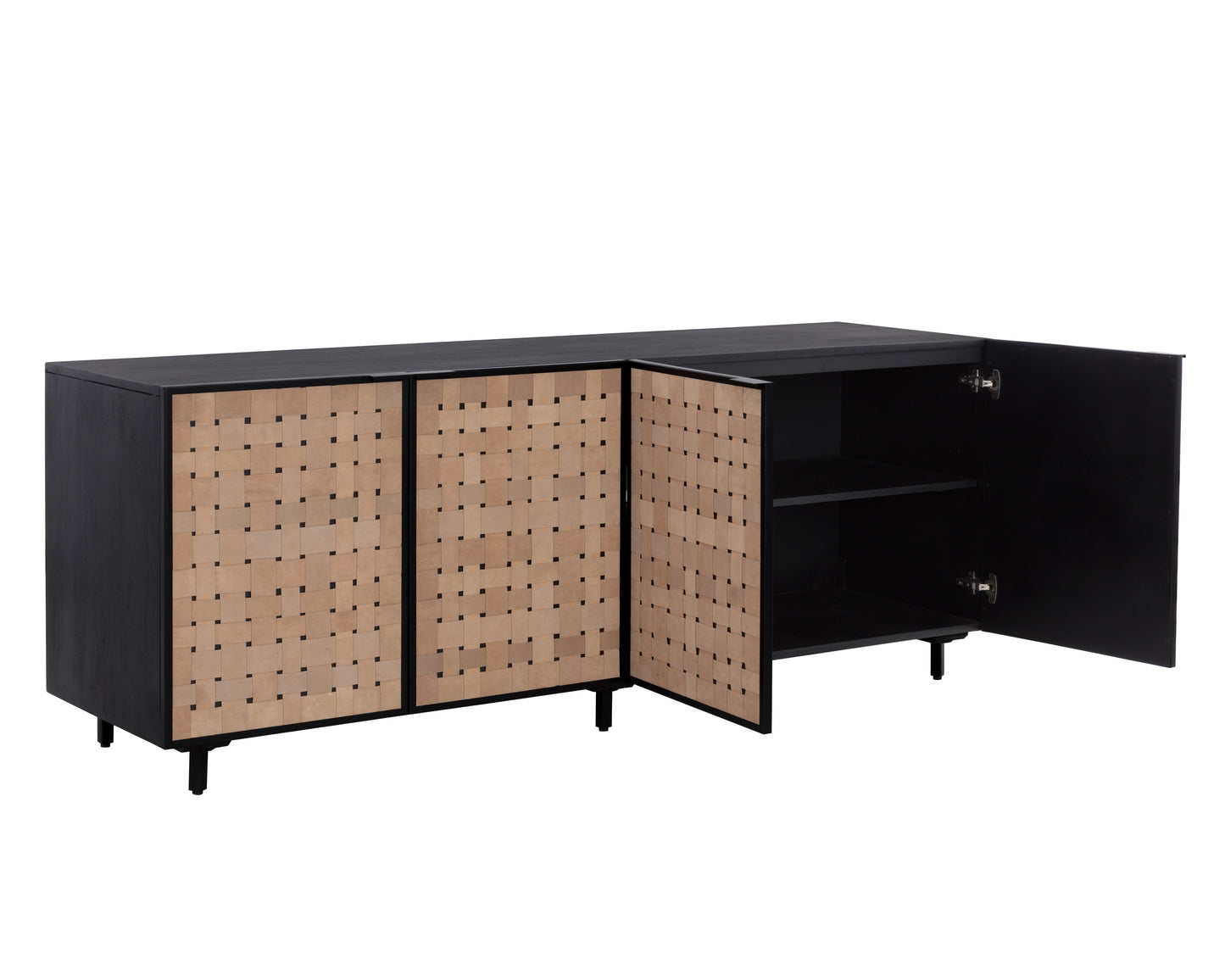 NAHLA OMARI SIDEBOARD - LARGE - SUEDE LIGHT TAN LEATHER