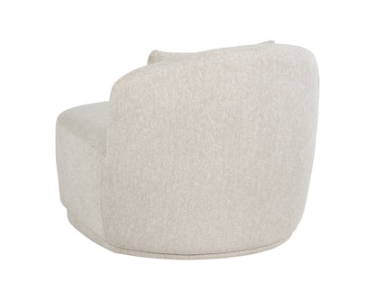 NAHLA SORAYA SWIVEL ARMLESS CHAIR - DOVE CREAM