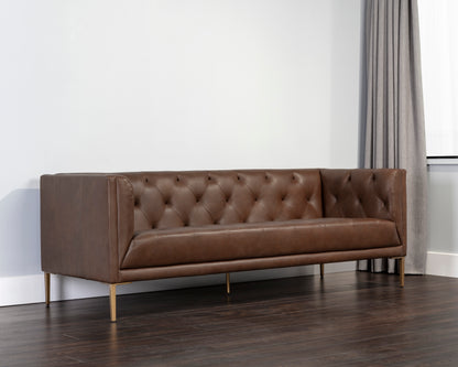 NAHLA WESTIN SOFA - VINTAGE CARAMEL LEATHER