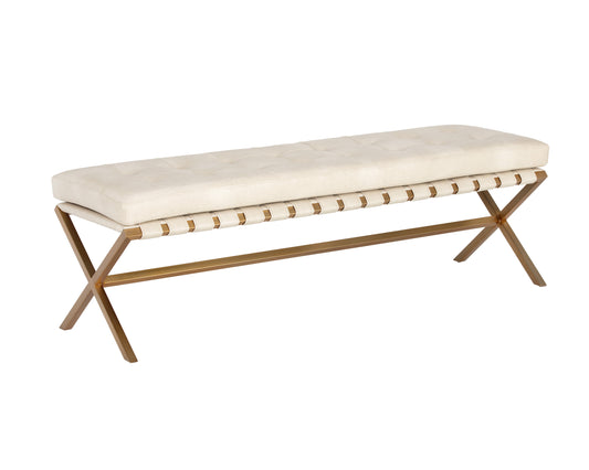 NAHLA KENJI BENCH - SMALL - GOLD - BRAVO CREAM