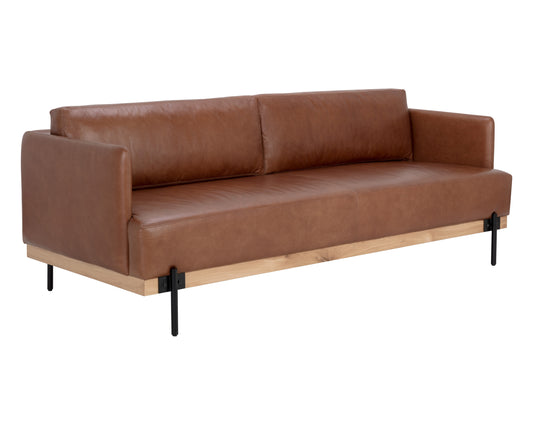 NAHLA SAUL SOFA - SHALIMAR TOBACCO LEATHER