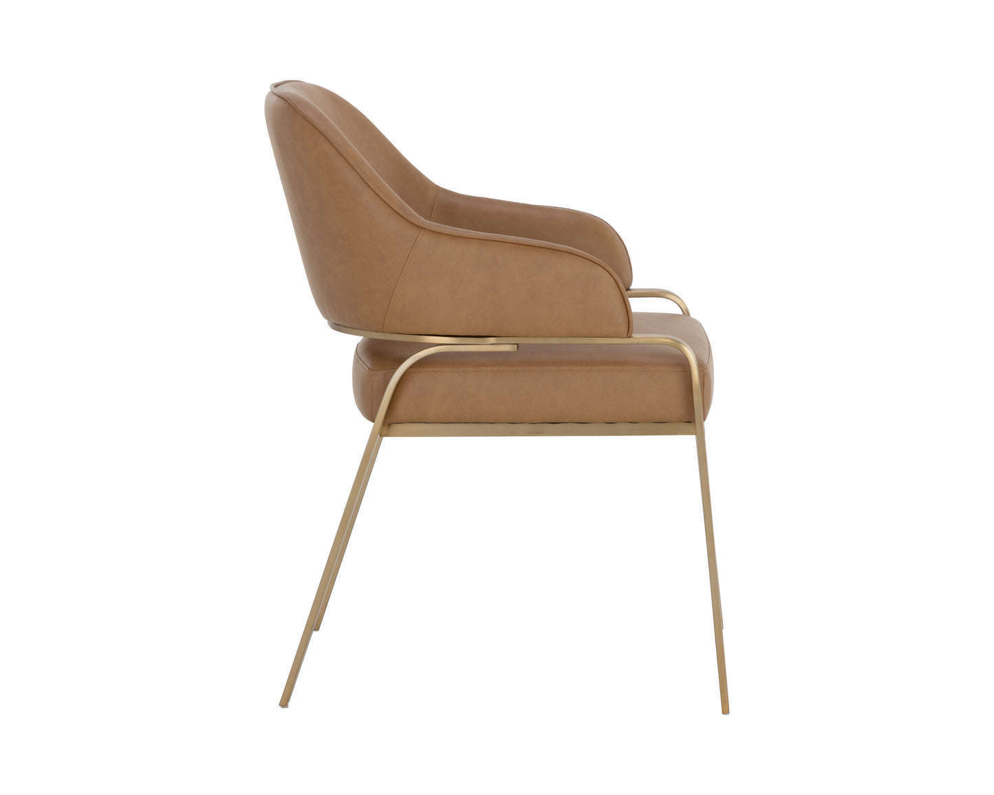 NAHLA MALACHI DINING ARMCHAIR - MILLIKEN COGNAC