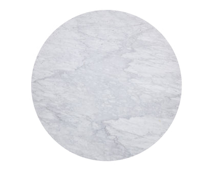 NAHLA PALOMA DINING TABLE - ROUND - WHITE MARBLE - 54"