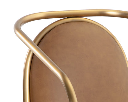 NAHLA CICERO DINING ARMCHAIR - MILLIKEN COGNAC