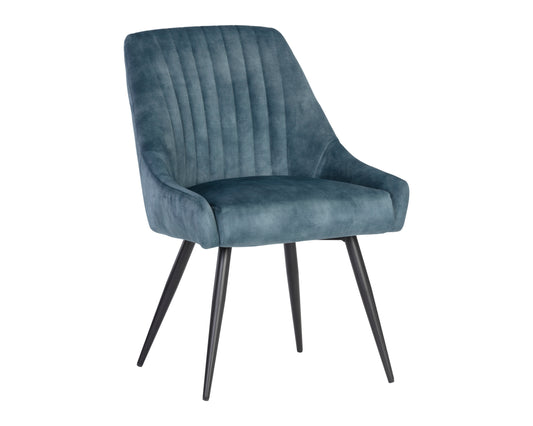 NAHLA CHARDON DINING CHAIR - NONO PETROL