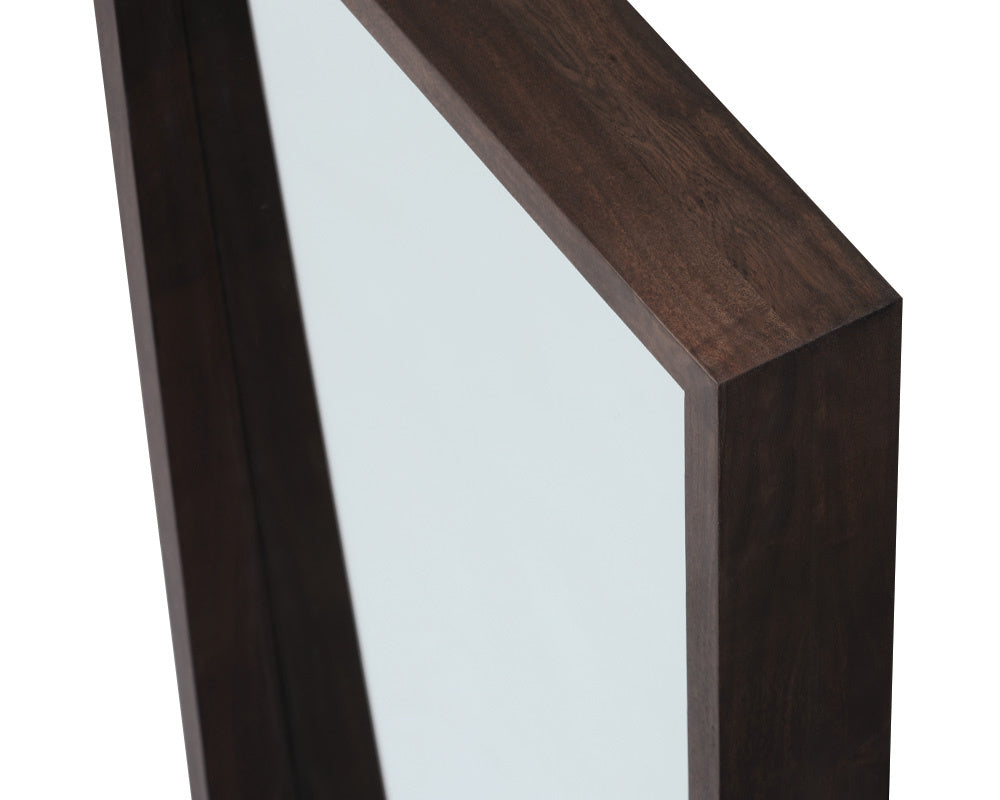 NAHLA FRESNO FLOOR MIRROR - NARROW - DARK BROWN