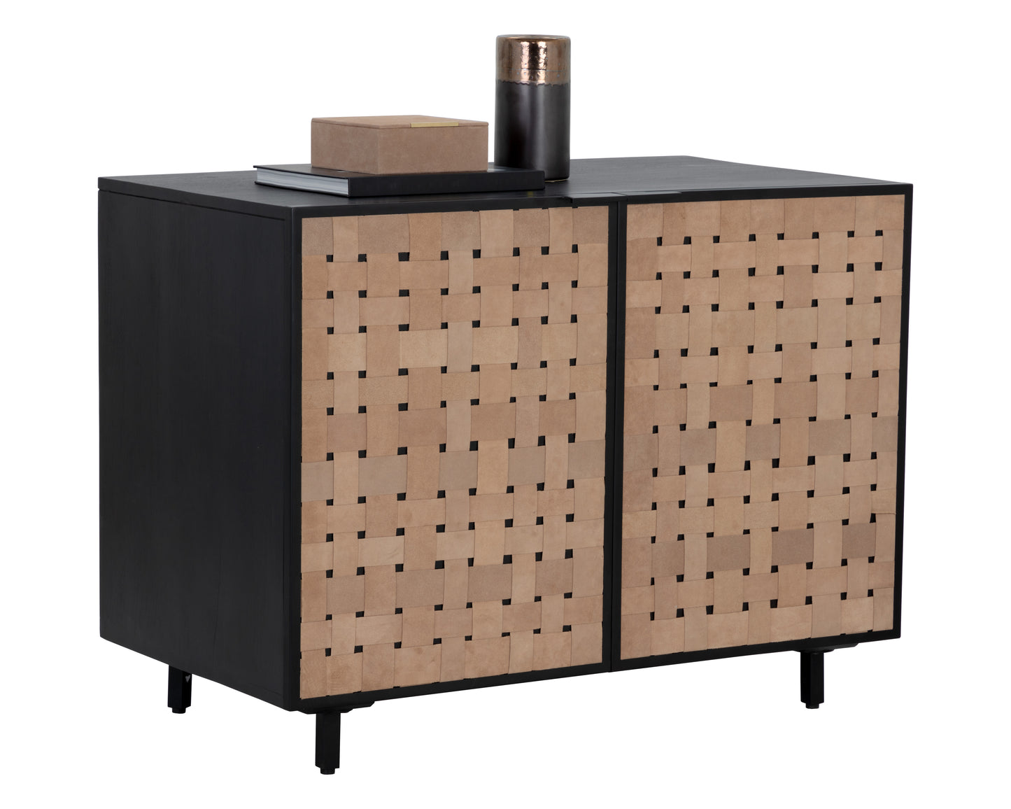 NAHLA OMARI SIDEBOARD - SMALL - SUEDE LIGHT TAN LEATHER