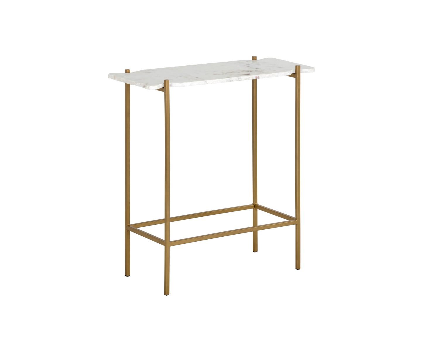 NAHLA REVELL CONSOLE TABLE TOP - WHITE MARBLE