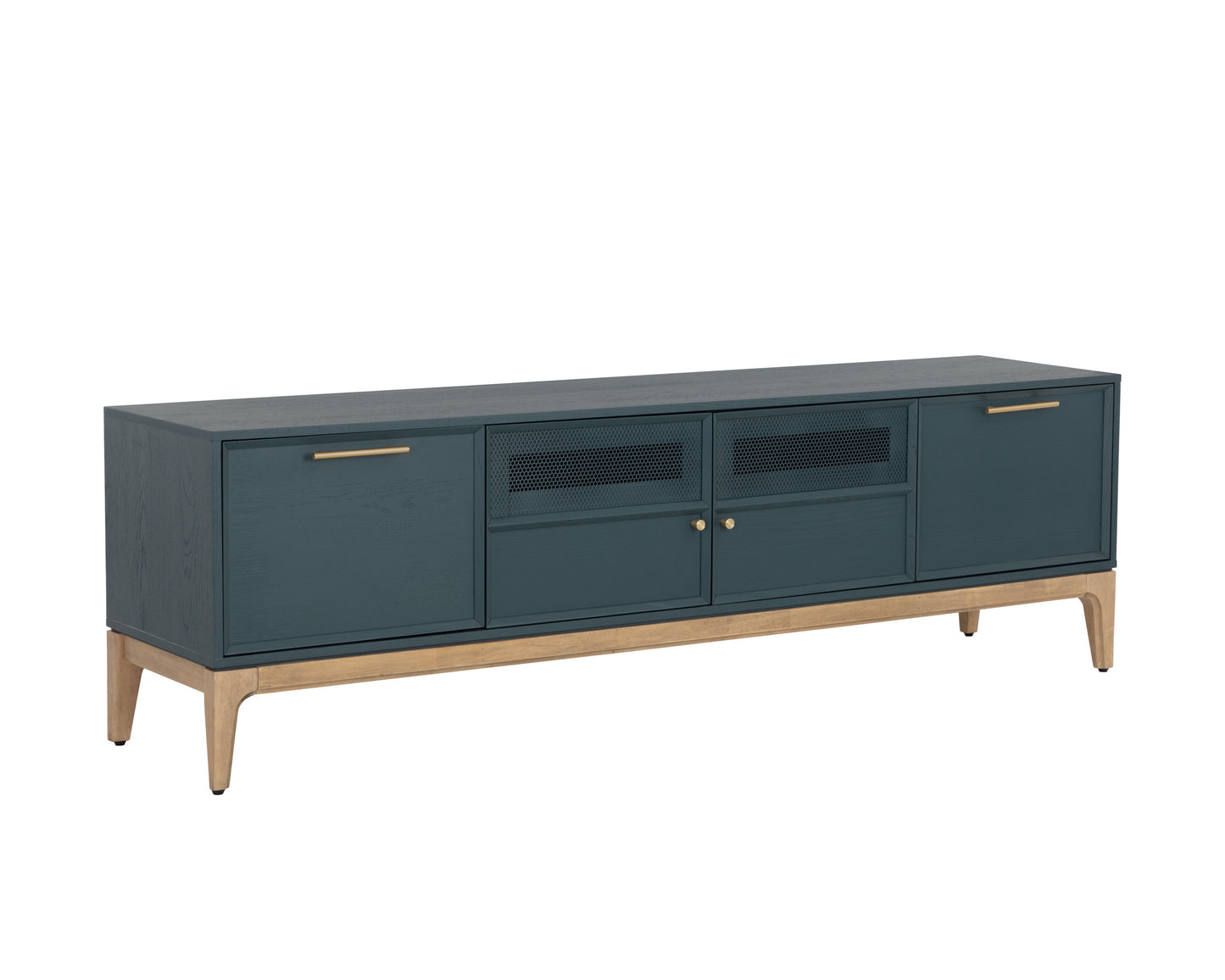 NAHLA RIVERO MEDIA CONSOLE AND CABINET - TEAL